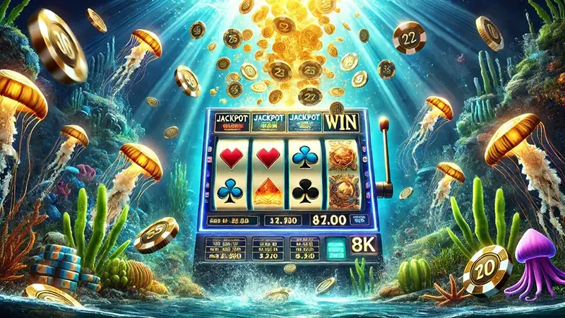 Arena tembak ikan mobile dengan meriam dan target bawah laut